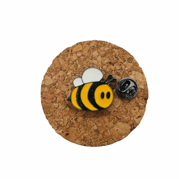 ☀️Emanel Pin Bee Broch Pin Cute Fat Bee Queen Buzzin Bees Shape Insect Kind New - Picture 4 of 7